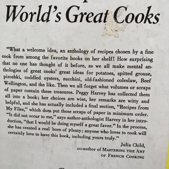 GREAT RECIPES -WORLD'S GREAT COOKS inc-Julia Child -James Beard -Craig Claiborne - Picture 2 of 14